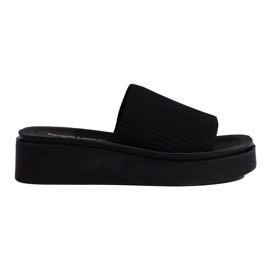 Sergio Leone Women's black wedge sandals