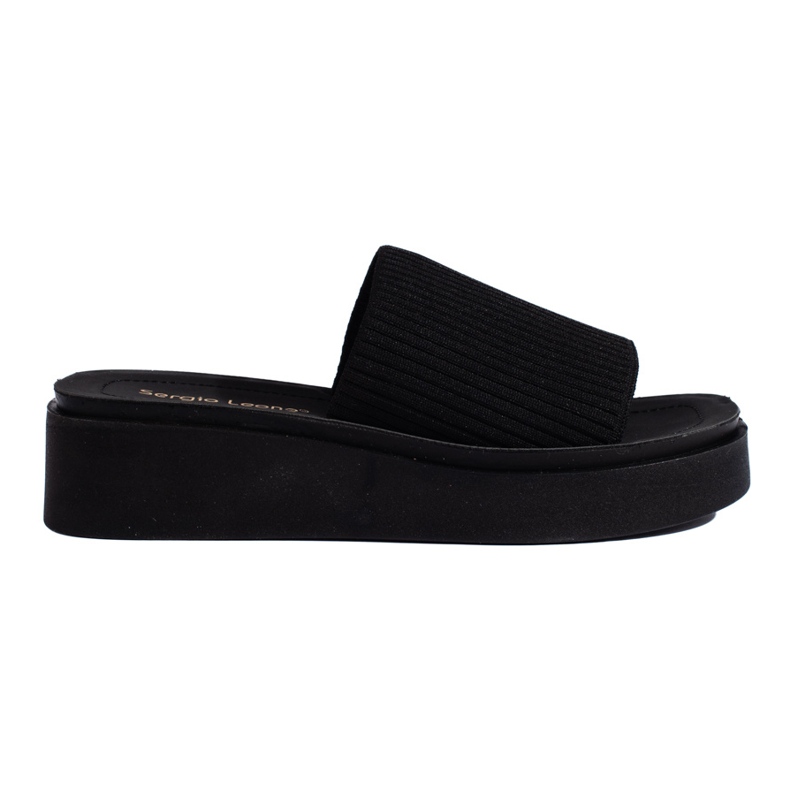 Sergio Leone Women's black wedge sandals Sergio Leone Women's black wedge sandals