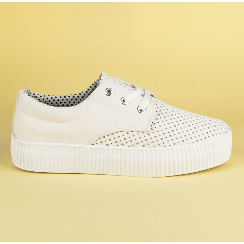 Kylie Openwork sneakers on the platform white