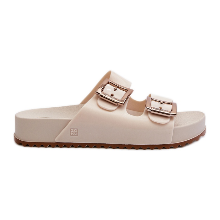 Women's Smooth Slides ZAXY NN285058 Light beige