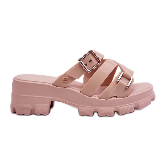 Scented Women's Low-Heel Flip-Flops ZAXY NN285044 Light Pink