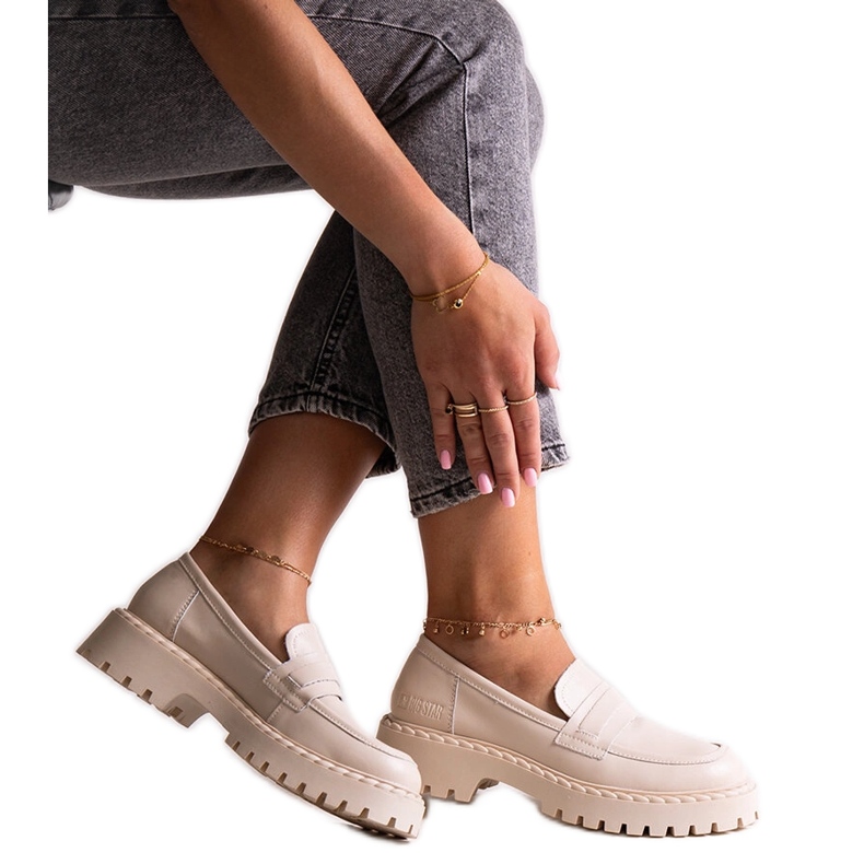 Beige leather shoes Big Star LL274457 Beige leather shoes Big Star LL274457