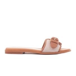 Marco Shoes Fibbia flip-flops beige