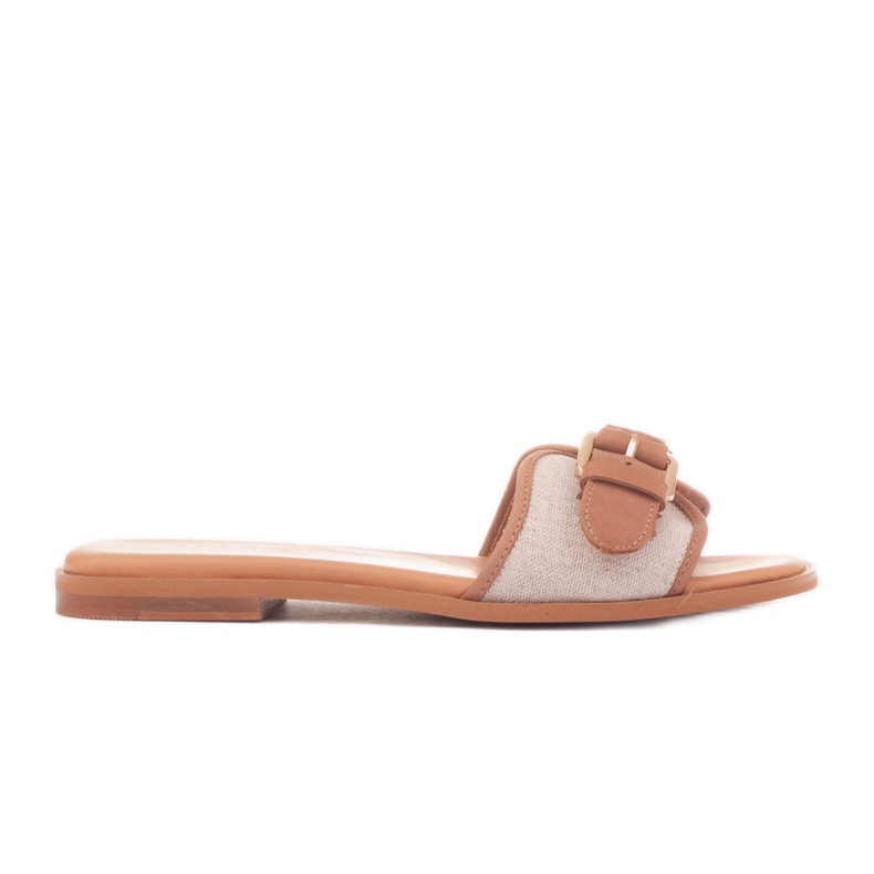 Marco Shoes Fibbia flip-flops beige