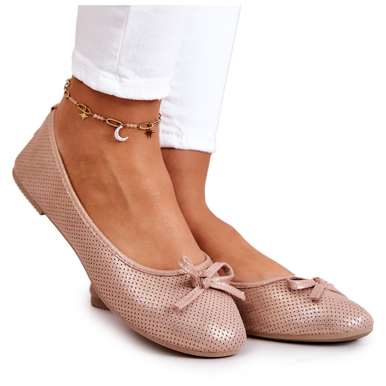 Evento Women's Classic Ballet Flats, Profiled Insole, Pink