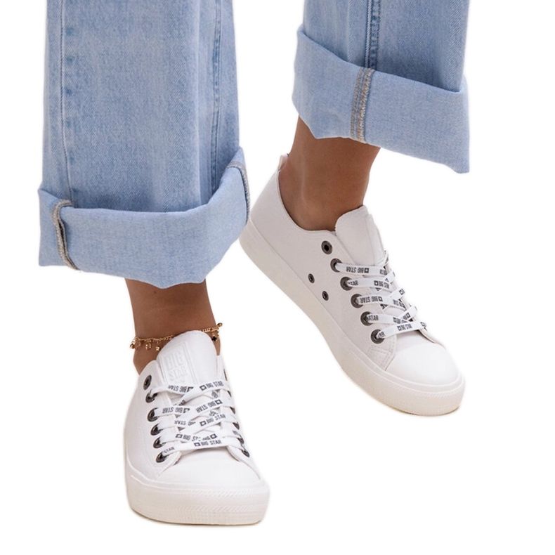 White eco leather sneakers Big Star KK274105