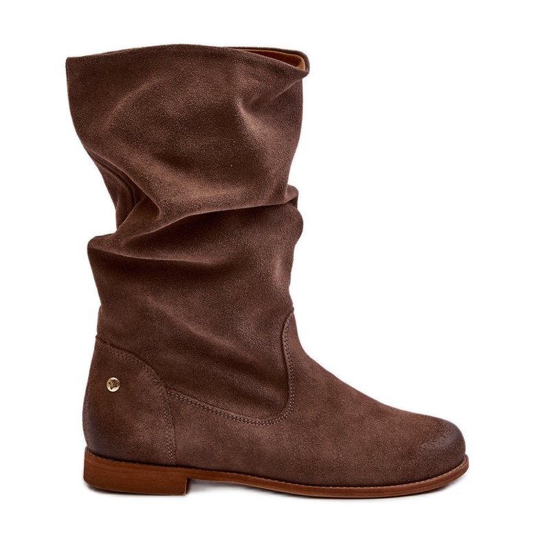 Women's Suede Boots Maciejka 05057-14 Brown