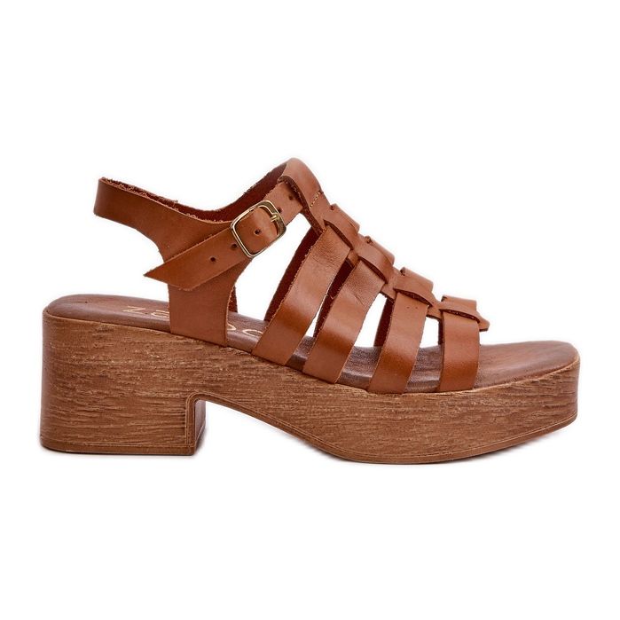 Zazoo 40410 Women's Leather Sandals, Brown
