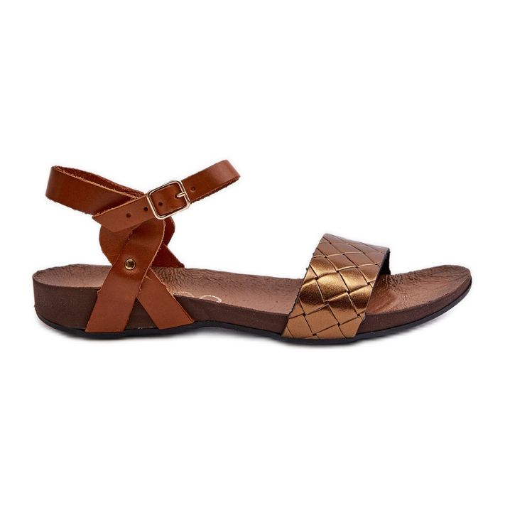 Zazoo 40027 Women's Flat Leather Sandals, Copper brown Zazoo 40027 Women's Flat Leather Sandals, Copper brown