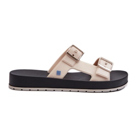 Women's Flip-Flops With a Flat Sole ZAXY LL285072 Light Beige