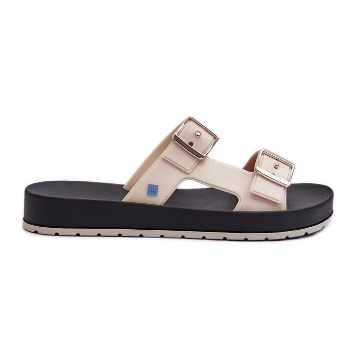 Women's Flip-Flops With a Flat Sole ZAXY LL285072 Light Beige