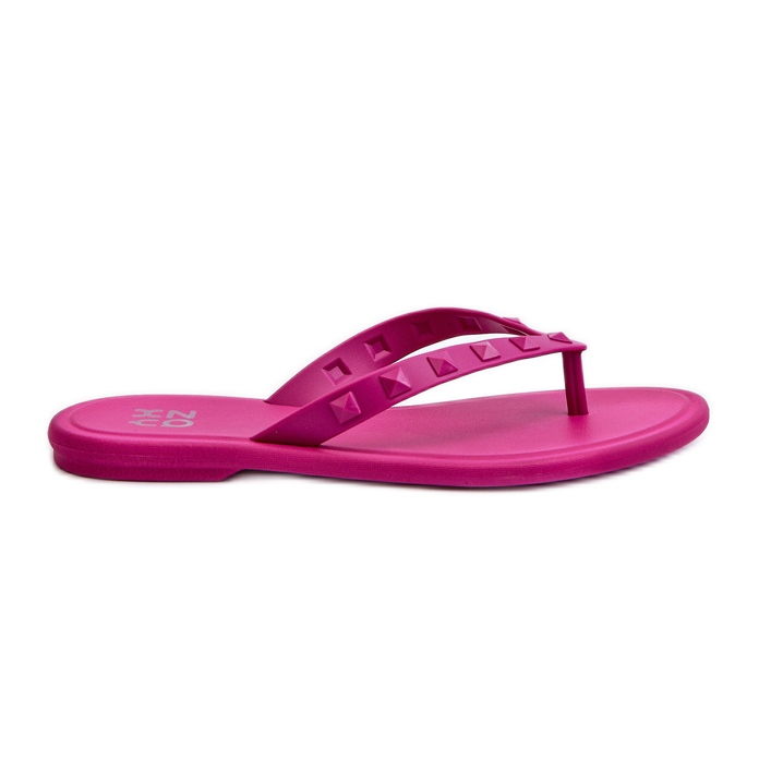 Women's Flat Flexible Flip-Flops ZAXY JJ285252 Fuchsia pink