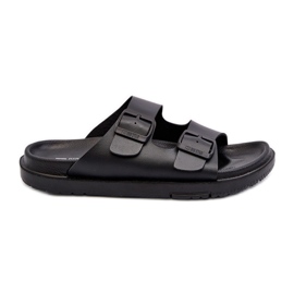 Light Men's Flip-Flops With Buckles Big Star NN174597 Black
