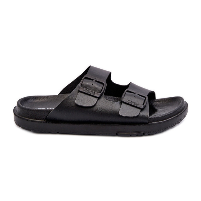Light Men's Flip-Flops With Buckles Big Star NN174597 Black