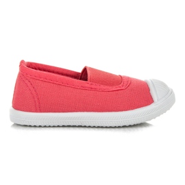 Girls' sneakers for an elastic band multicolored red