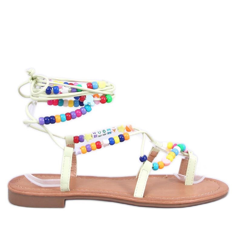 Roman sandals with Maios Green beads