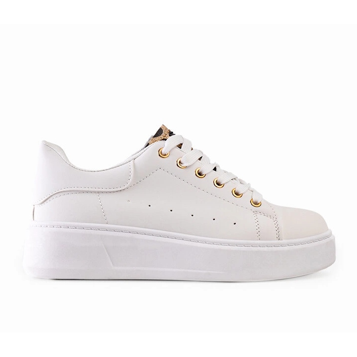 White sneakers with eye-catching Asmait decoration