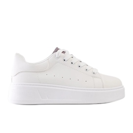 White sneakers with eye-catching Asmait decoration