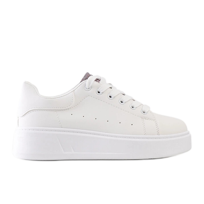 White sneakers with eye-catching Asmait decoration