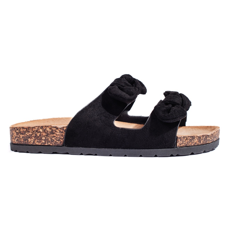 Classic black women's cork flip-flops