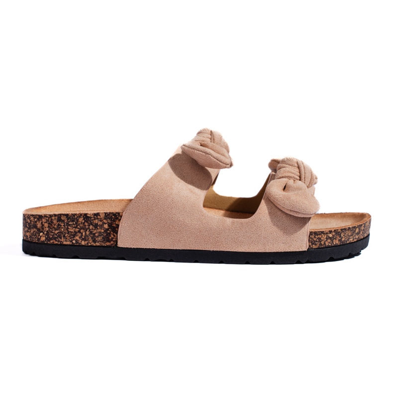 Classic beige women's cork flip-flops