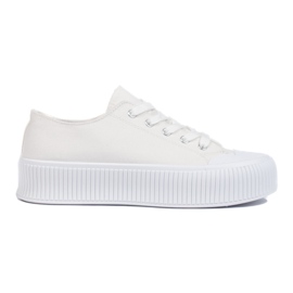 Women's platform sneakers white