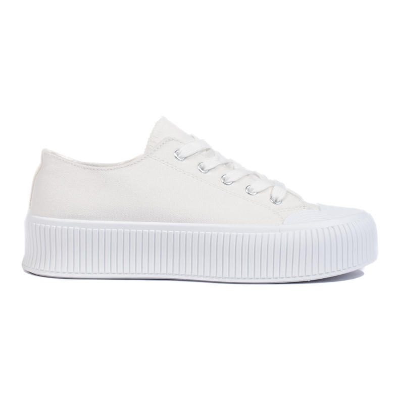 Women's platform sneakers white