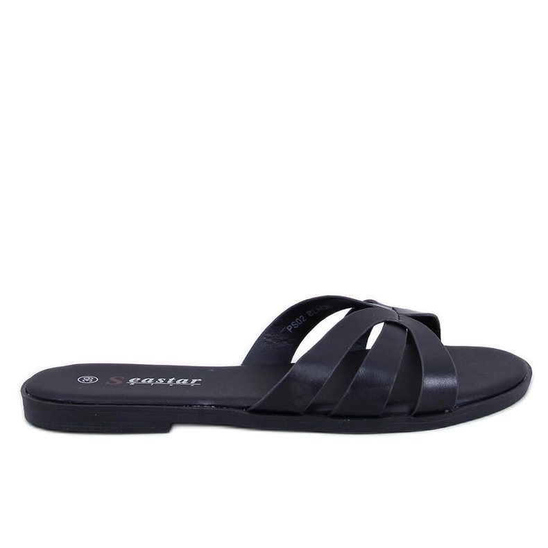 Delicate women's slippers by Fabrices Black