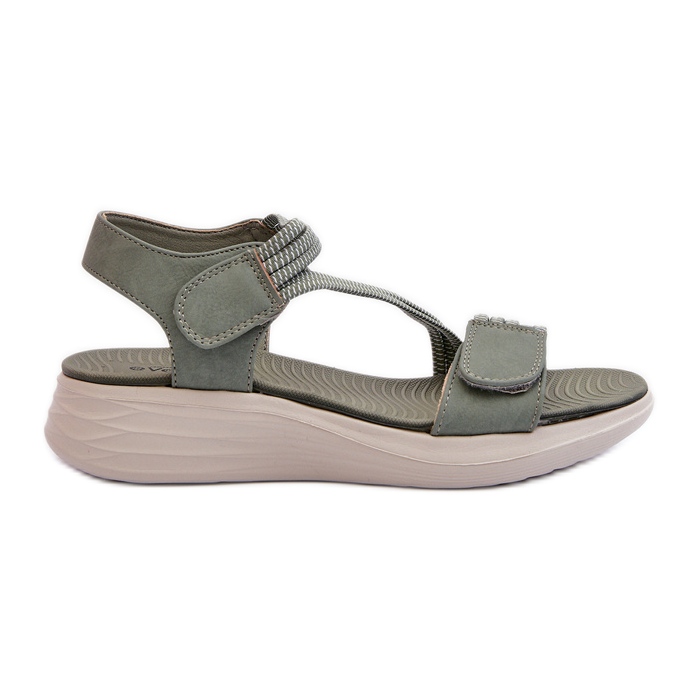 Women's Comfortable Velcro Sandals Green Eladora