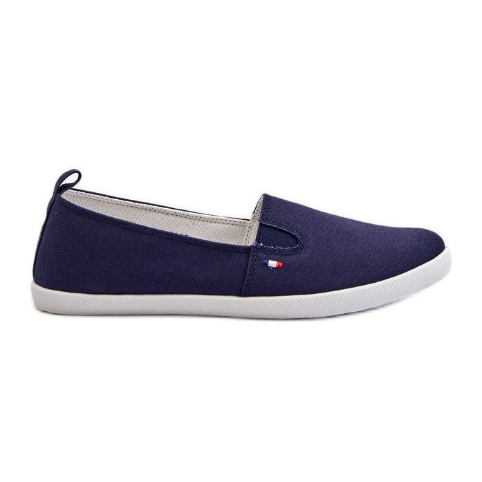 Women's Slip-On Sneakers, Navy Blue Adrancia