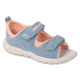 Befado sandals with leather insert 721X014 blue-pink Befado sandals with leather insert 721X014 blue-pink