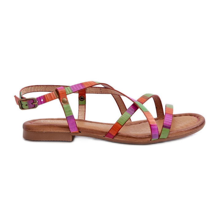 Flat Leather Women's Sandals Maciejka 06635-39 Multicolor multicolored Flat Leather Women's Sandals Maciejka 06635-39 Multicolor multicolored