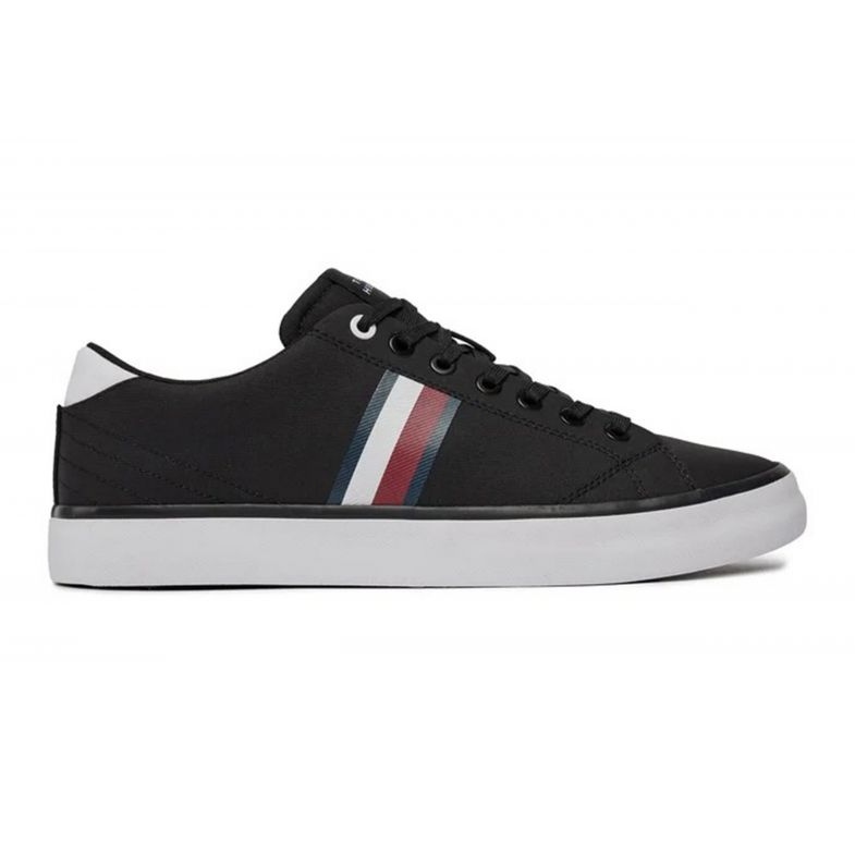 Tommy Hilfiger Hi Vulc Low Stripes Mesh M FM0FM04946BDS shoes black