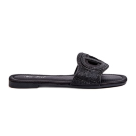 Black Dimrose Women's Flat Heel Flip-Flops