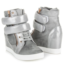Fashionable Velcro Sneakers grey