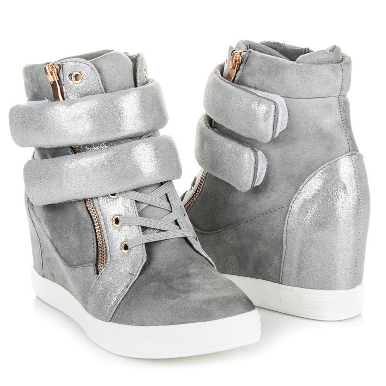 Fashionable Velcro Sneakers grey