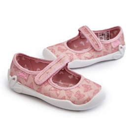 Children's Befado Butterfly Ballerina Slippers 114X526 Pink