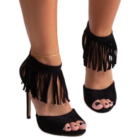Black Molines high heel sandals