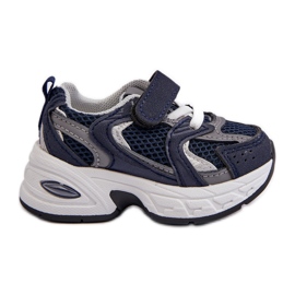 Children's Sports Shoes Sneakers with Velcro, Navy Blue Rulagia