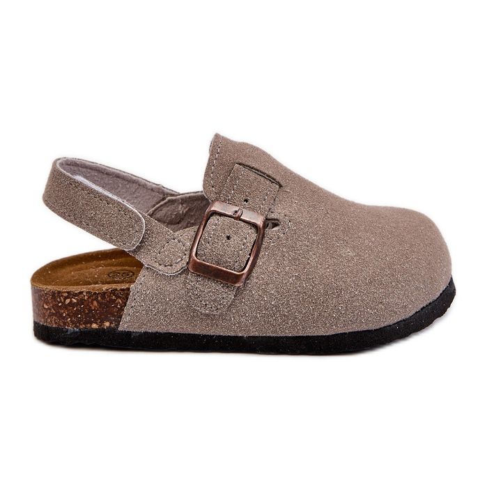 Children's Flip-Flops on a Cork Platform Gray Vulagia grey