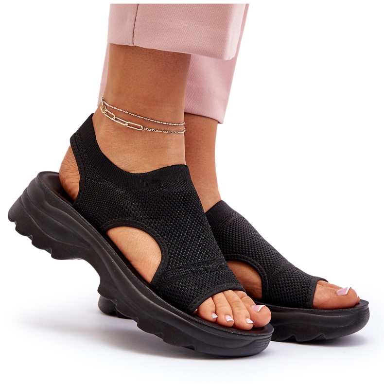 Women's Sports Sandals With a Thick Sole, Black