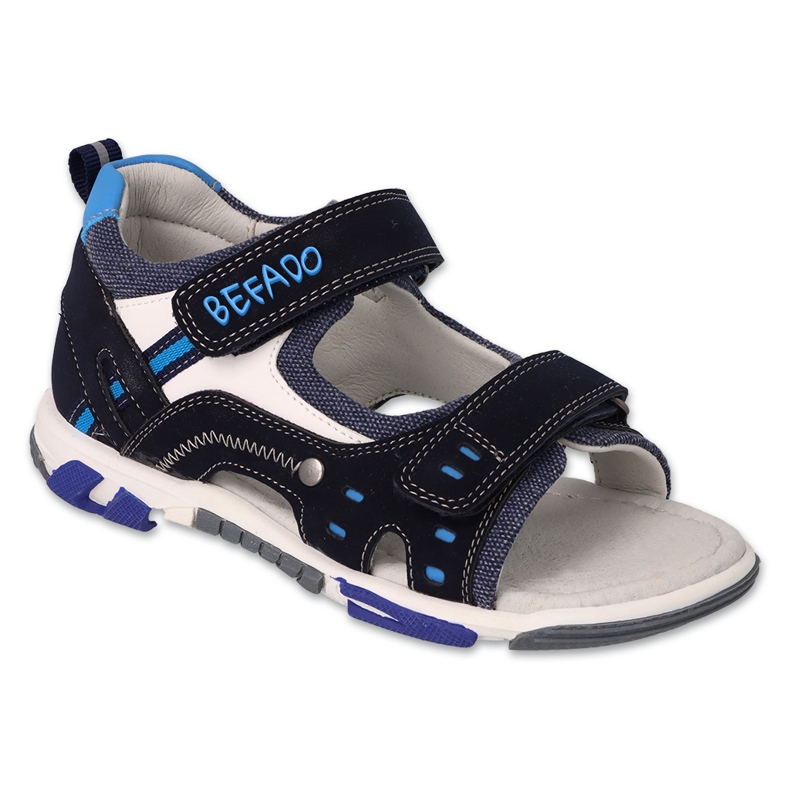 Befado children's sandals, leather insert with Velcro, 170X104, navy blue Befado children's sandals, leather insert with Velcro, 170X104, navy blue