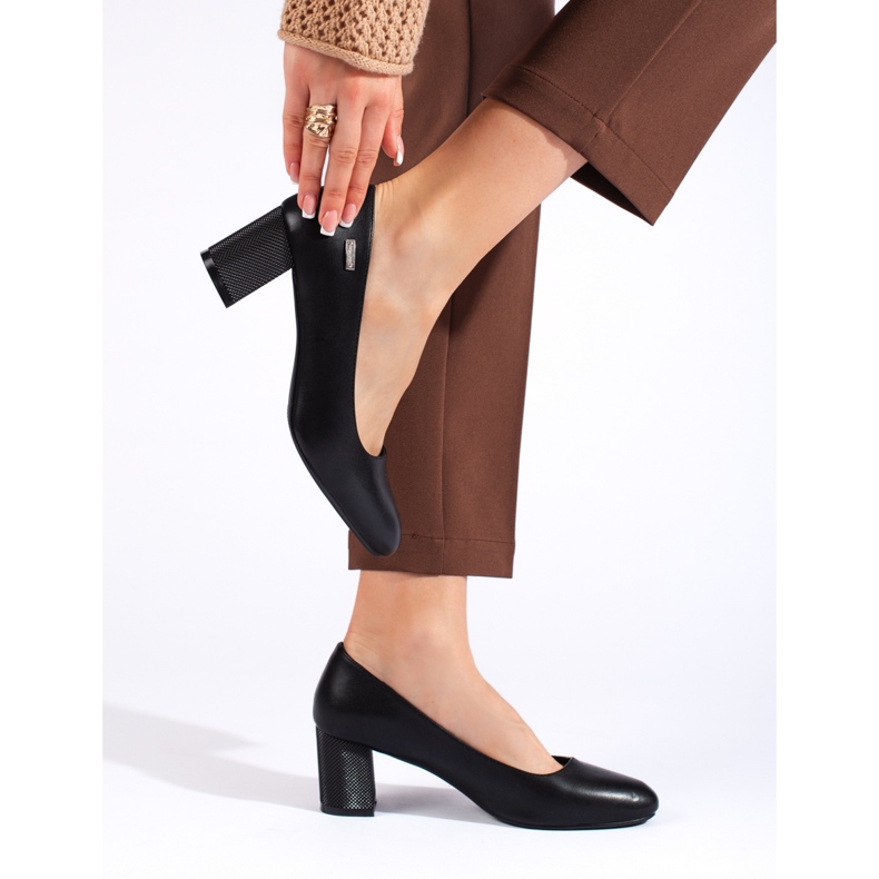 Black women's high-heeled pumps by Sergio Leone Black women's high-heeled pumps by Sergio Leone