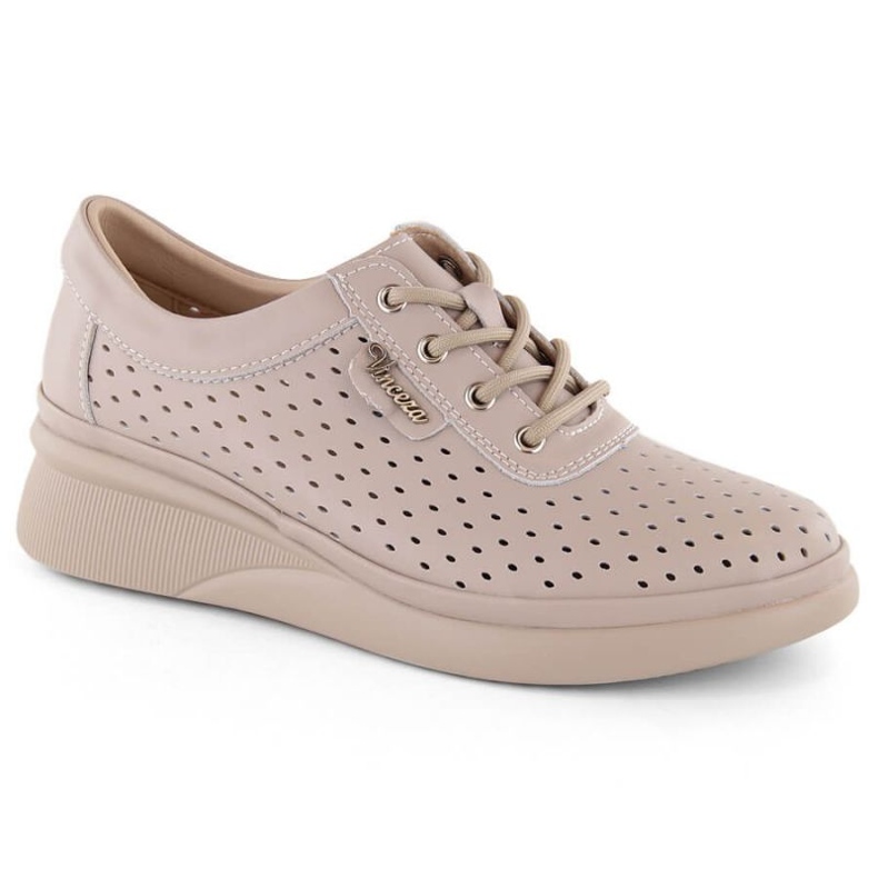 Vinceza W JAN274B beige leather openwork shoes Vinceza W JAN274B beige leather openwork shoes