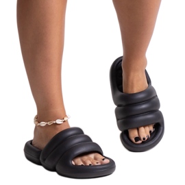 Black Haile foam slippers