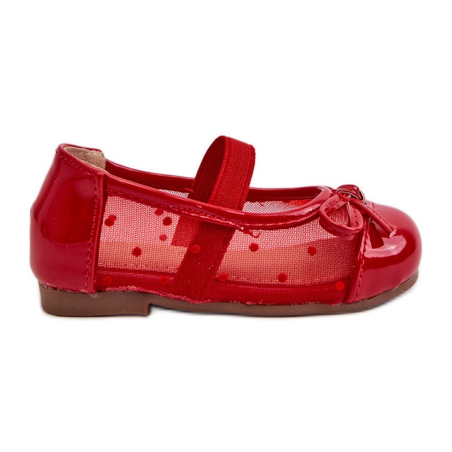 Children's ballerina shoes with a bow, red Jellema Children's ballerina shoes with a bow, red Jellema