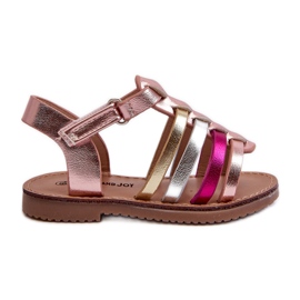 Children's Gladiator Sandals Fastened with Velcro, Multicolor Radovia pink