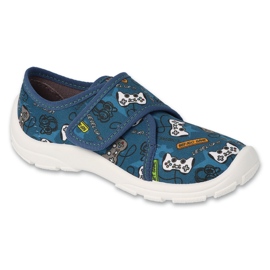 Befado children's slippers with velcro 974X567, blue applications