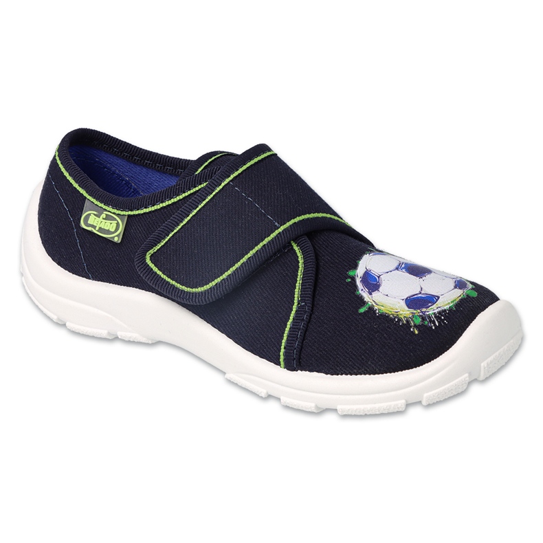 Befado children's slippers with Velcro 974Y534, navy blue, with a ball
