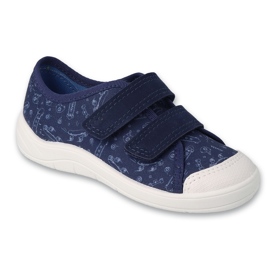 Befado children's slippers with Velcro 772X008 navy blue Befado children's slippers with Velcro 772X008 navy blue